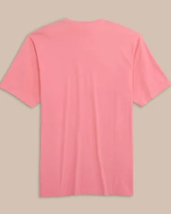 Discount Southern Tide Across The Chest Skipjack Short Sleeve T-Shirt Geranium Pink