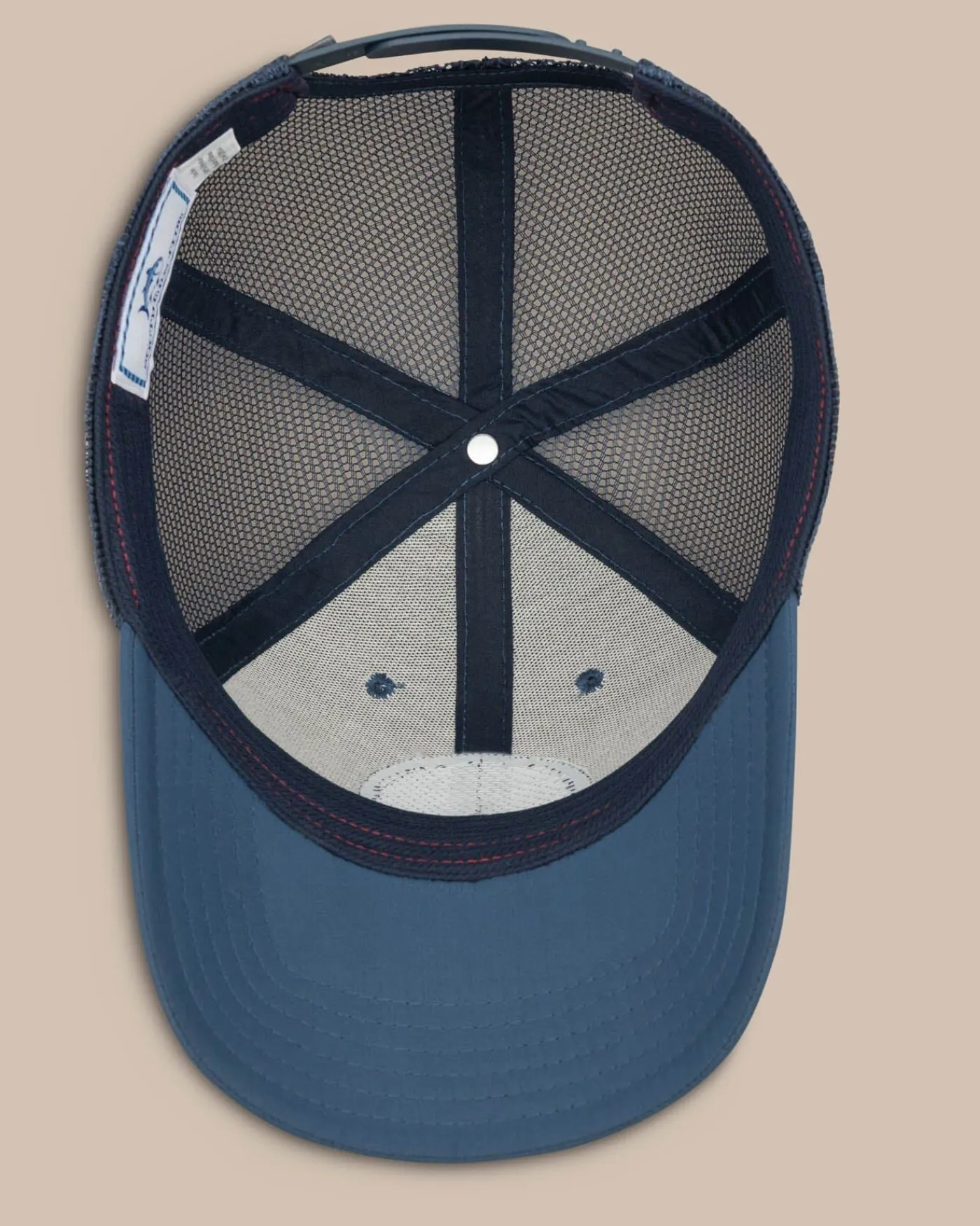 Flash Sale Southern Tide Alabama Patch Performance Trucker Hat Seven Seas Blue