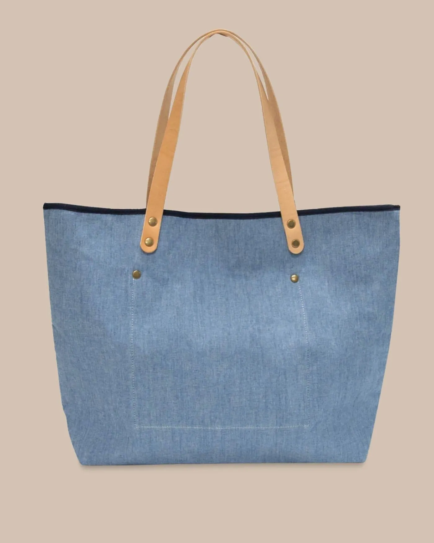 Outlet Southern Tide All Day Denim Tote Navy