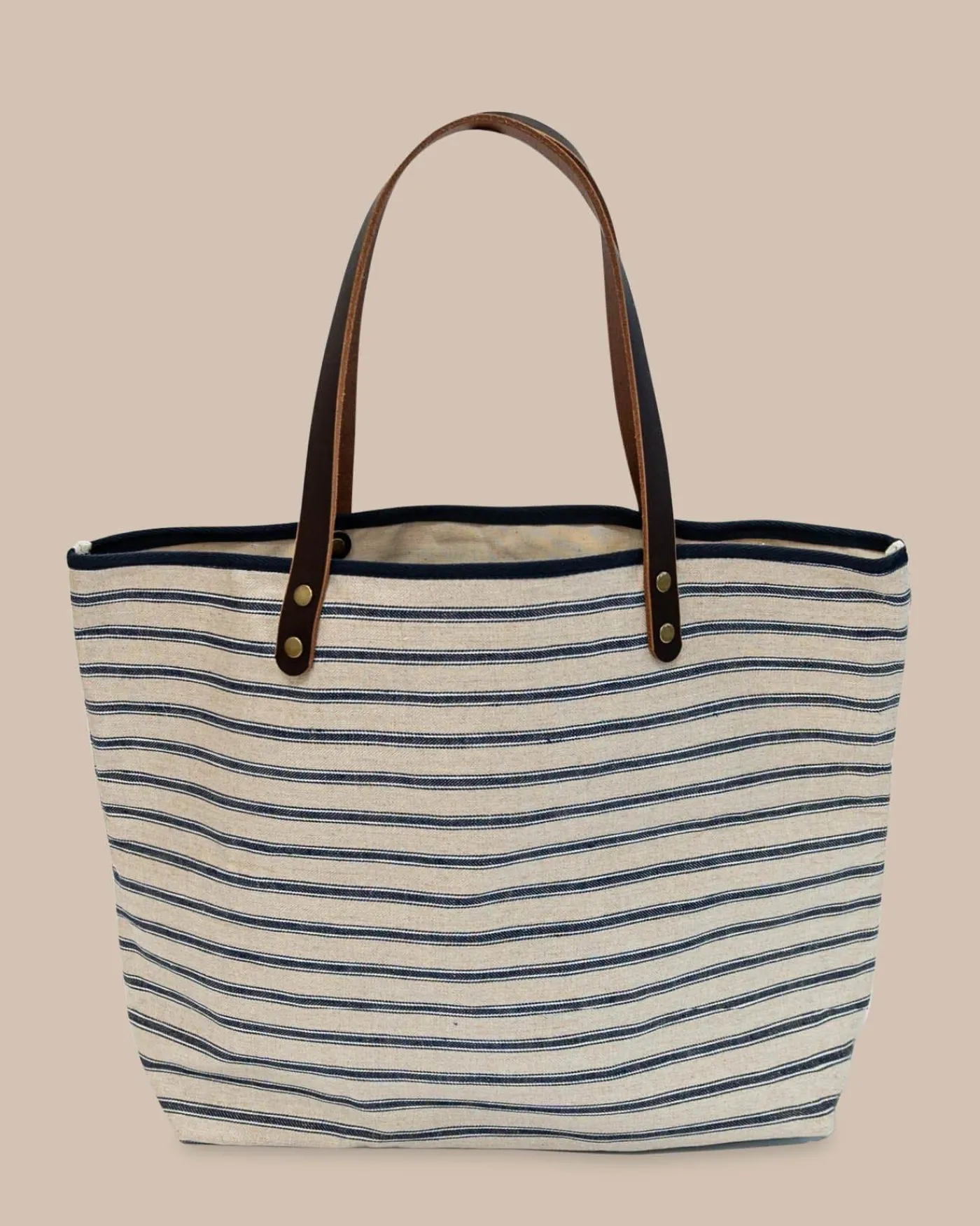 Best Sale Southern Tide All Day Stripe Tote Navy