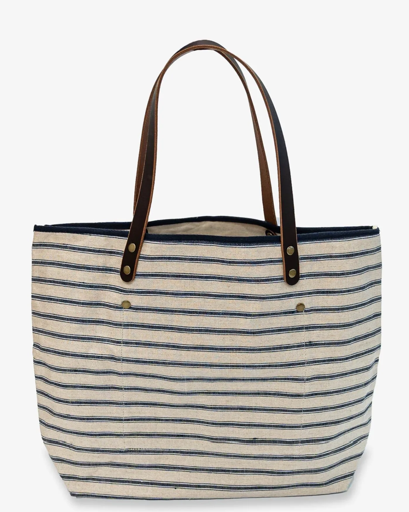 Best Sale Southern Tide All Day Stripe Tote Navy