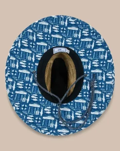 Outlet Southern Tide All Inclusive Straw Hat Aged Denim