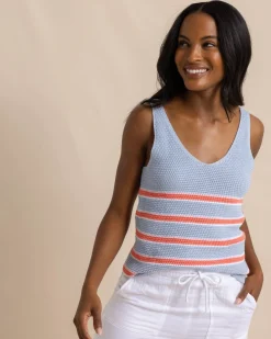 Fashion Southern Tide Alli Striped Sweater Tank