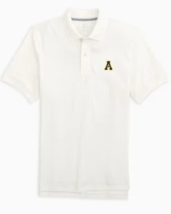Online Southern Tide App State Mountaineers Skipjack Polo Classic White