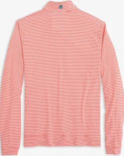 Sale Southern Tide Auburn Tigers Cruiser Micro-Stripe Heather Quarter Zip