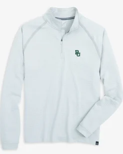 Cheap Southern Tide Baylor Bears Scuttle Heather Quarter Zip Heather Slate Grey