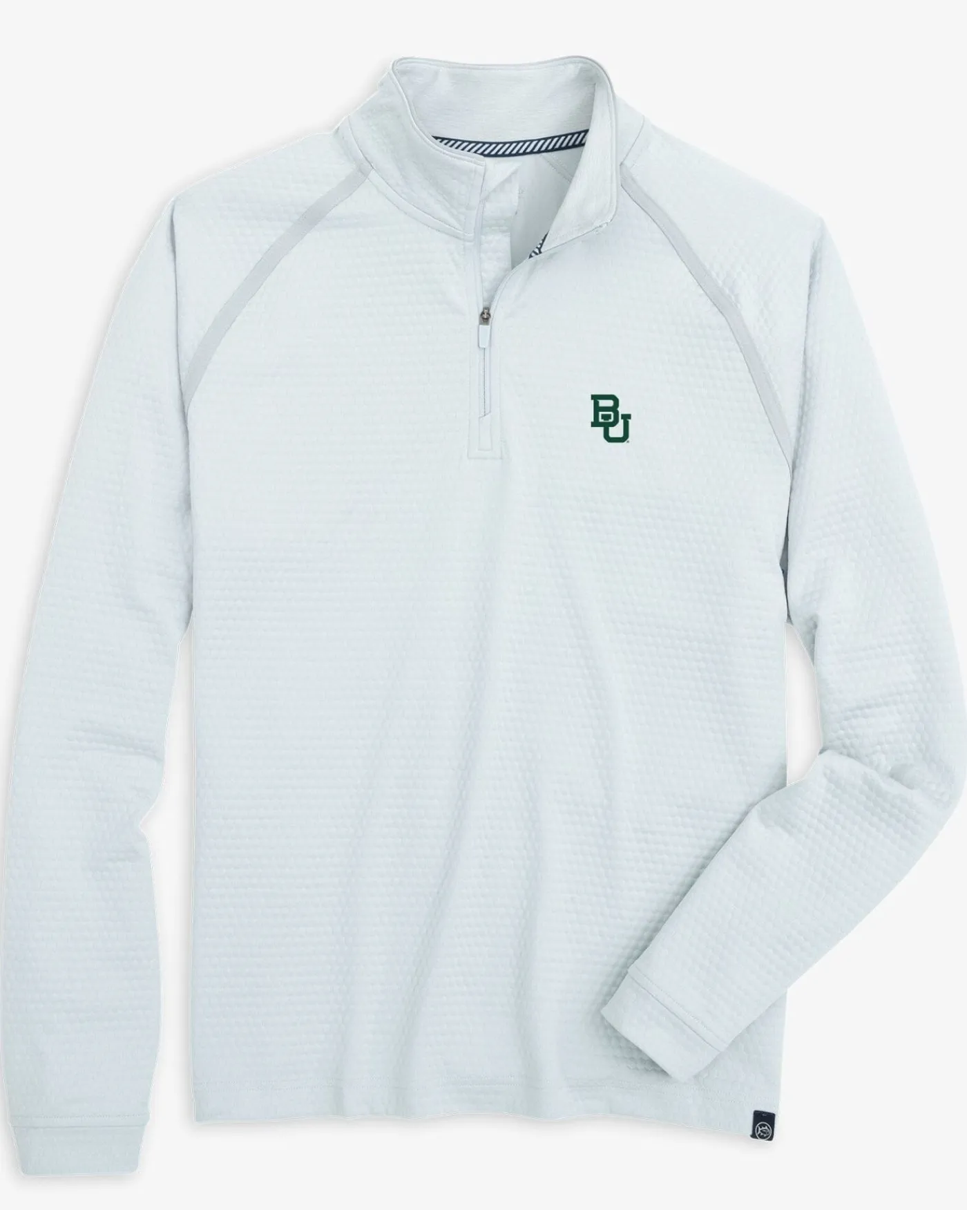 Cheap Southern Tide Baylor Bears Scuttle Heather Quarter Zip Heather Slate Grey