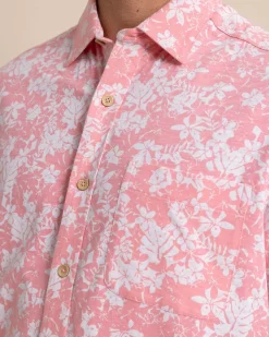 Hot Southern Tide Beachcast Island Blooms Knit Short Sleeve Sport Shirt