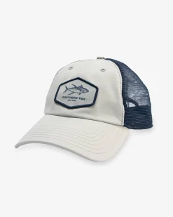 Fashion Southern Tide Big Tuna Trucker Hat Light Grey