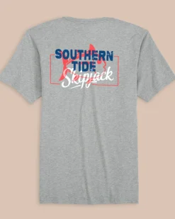 Cheap Southern Tide Boxy Skipjack Heather Short Sleeve T-Shirt Heather Grey