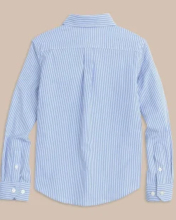 Online Southern Tide Boys Bengal Stripe Intercoastal Sport Shirt Cobalt Blue