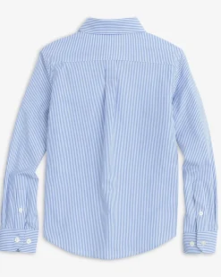 Online Southern Tide Boys Bengal Stripe Intercoastal Sport Shirt Cobalt Blue