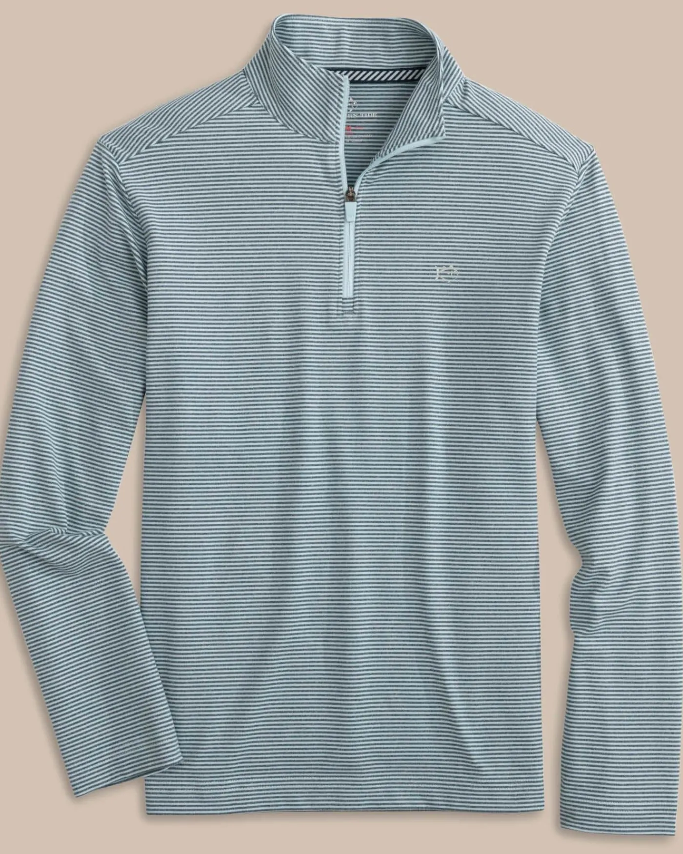 Online Southern Tide Boys Cruiser Heather Micro-Stripe Quarter Zip Pullover