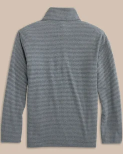 Online Southern Tide Boys Cruiser Heather Micro-Stripe Quarter Zip Pullover