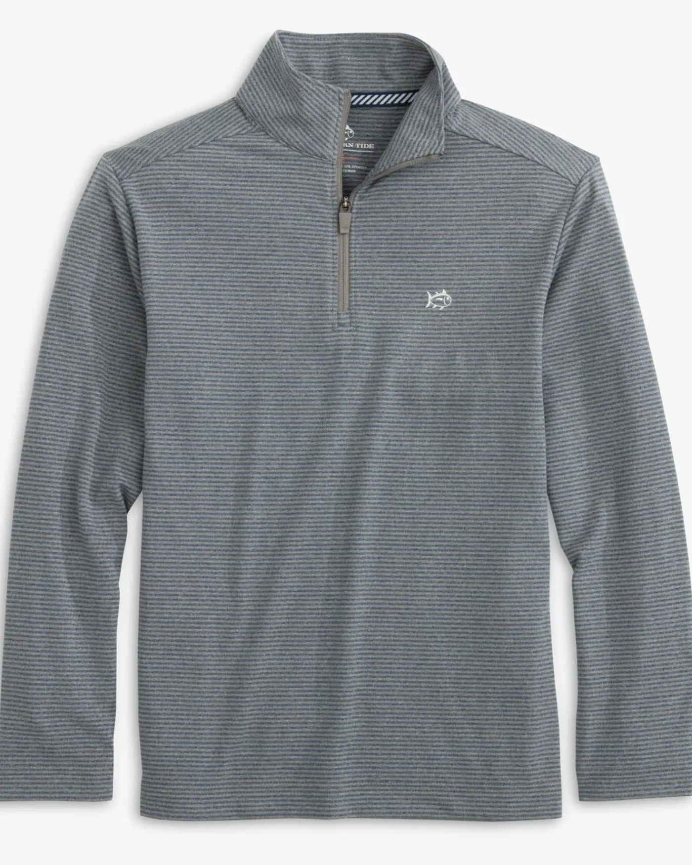 Online Southern Tide Boys Cruiser Heather Micro-Stripe Quarter Zip Pullover