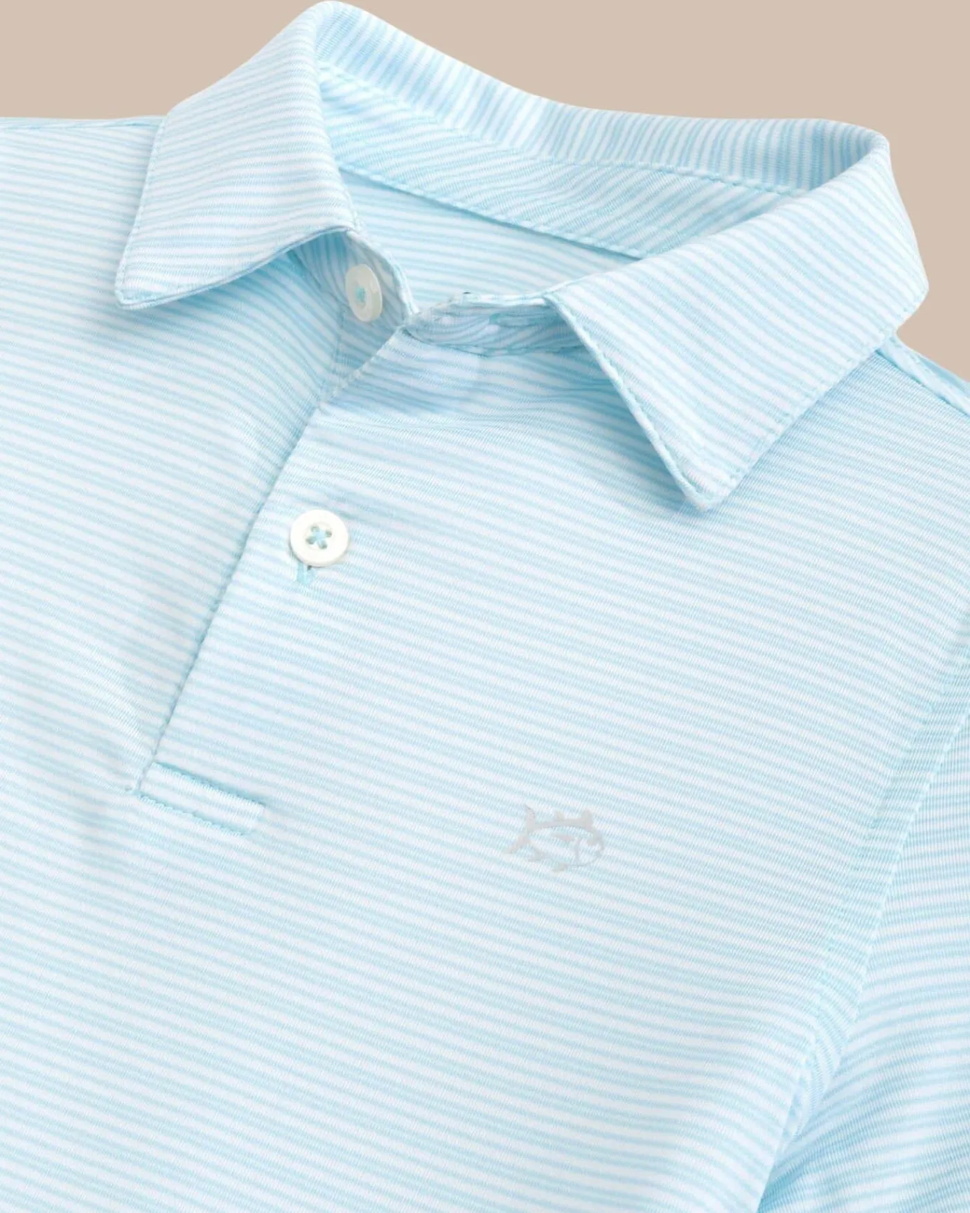 Flash Sale Southern Tide Boys Driver Camden Stripe Performance Polo Dream Blue