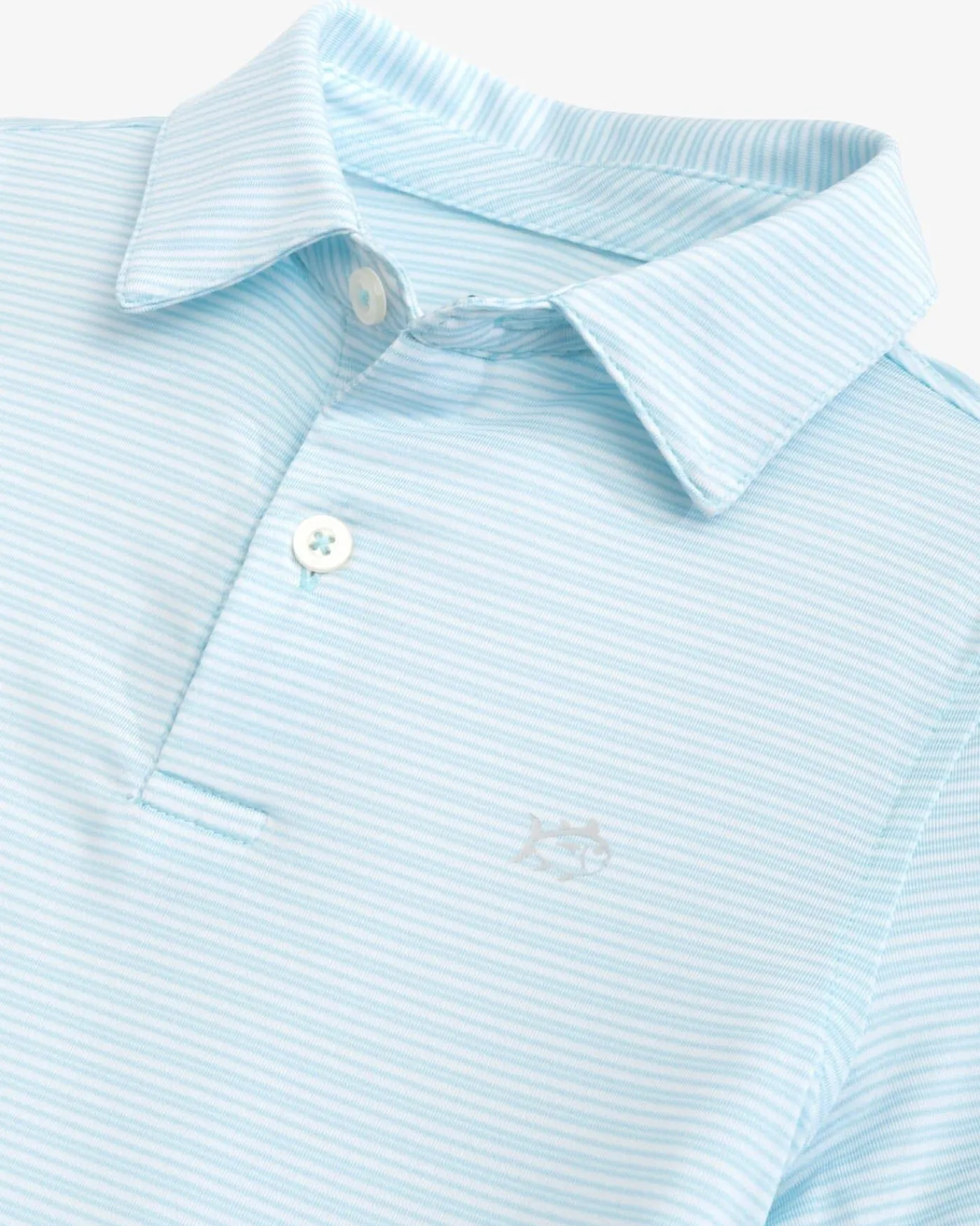 Flash Sale Southern Tide Boys Driver Camden Stripe Performance Polo Dream Blue