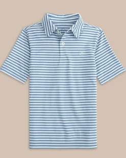 Sale Southern Tide Boys Driver Carova Stripe Polo Shirt