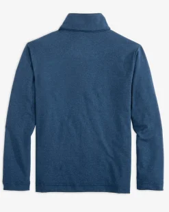 Fashion Southern Tide Boys Heather Cruiser Quarter Zip Heather Dress Blue