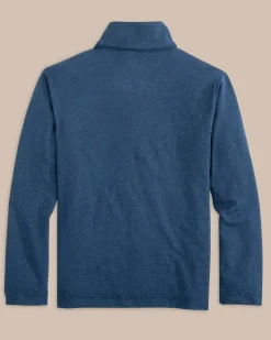 Fashion Southern Tide Boys Heather Cruiser Quarter Zip Heather Dress Blue