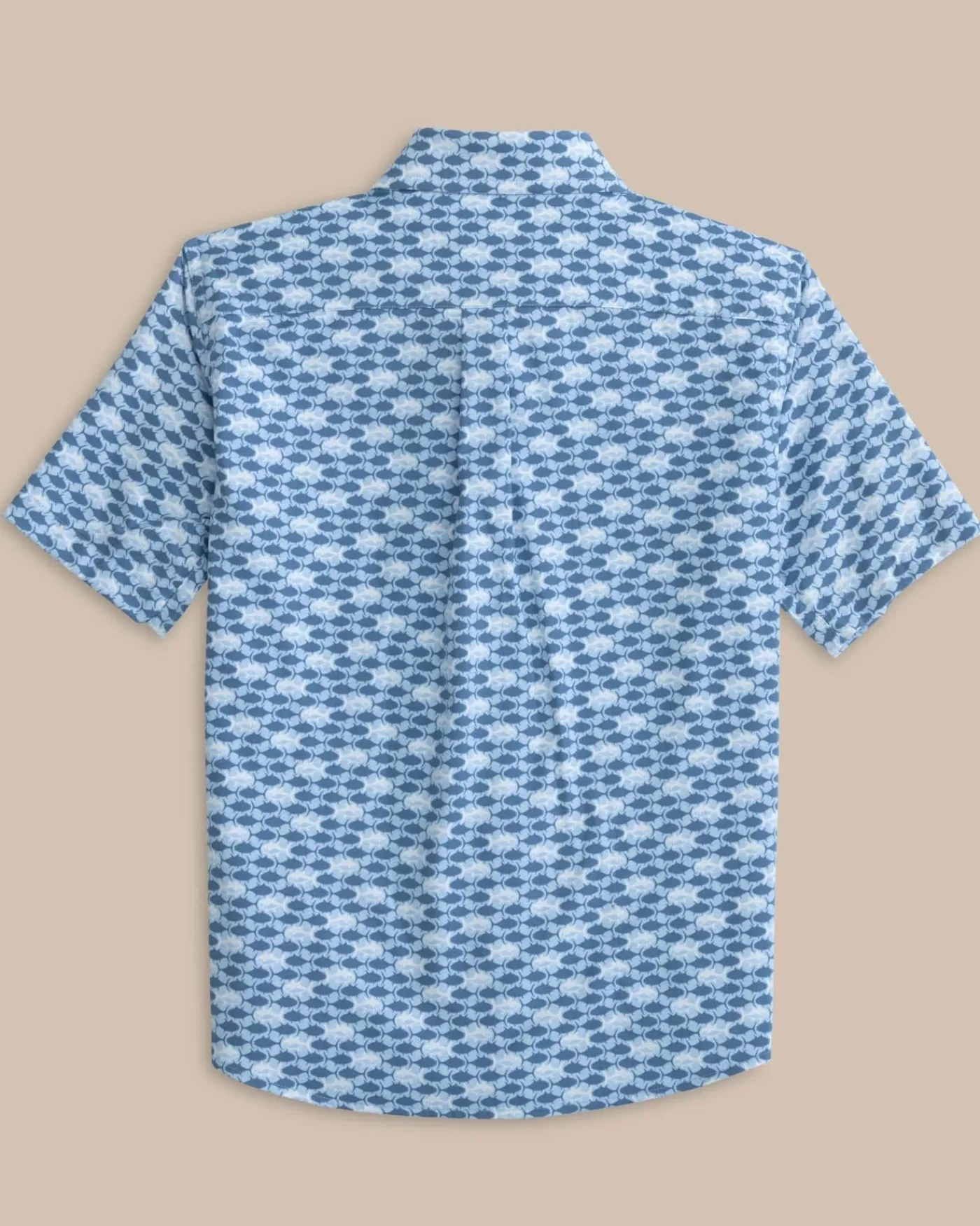Fashion Southern Tide Boys Intercoastal Heather Skipping Jacks Short Sleeve Sport Shirt Heather Clearwater Blue