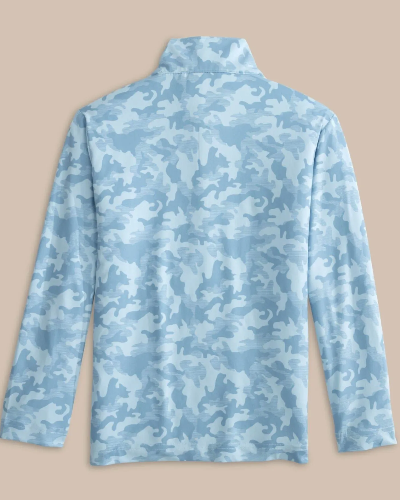 Best Sale Southern Tide Boys Island Camo Print Cruiser Quarter Zip