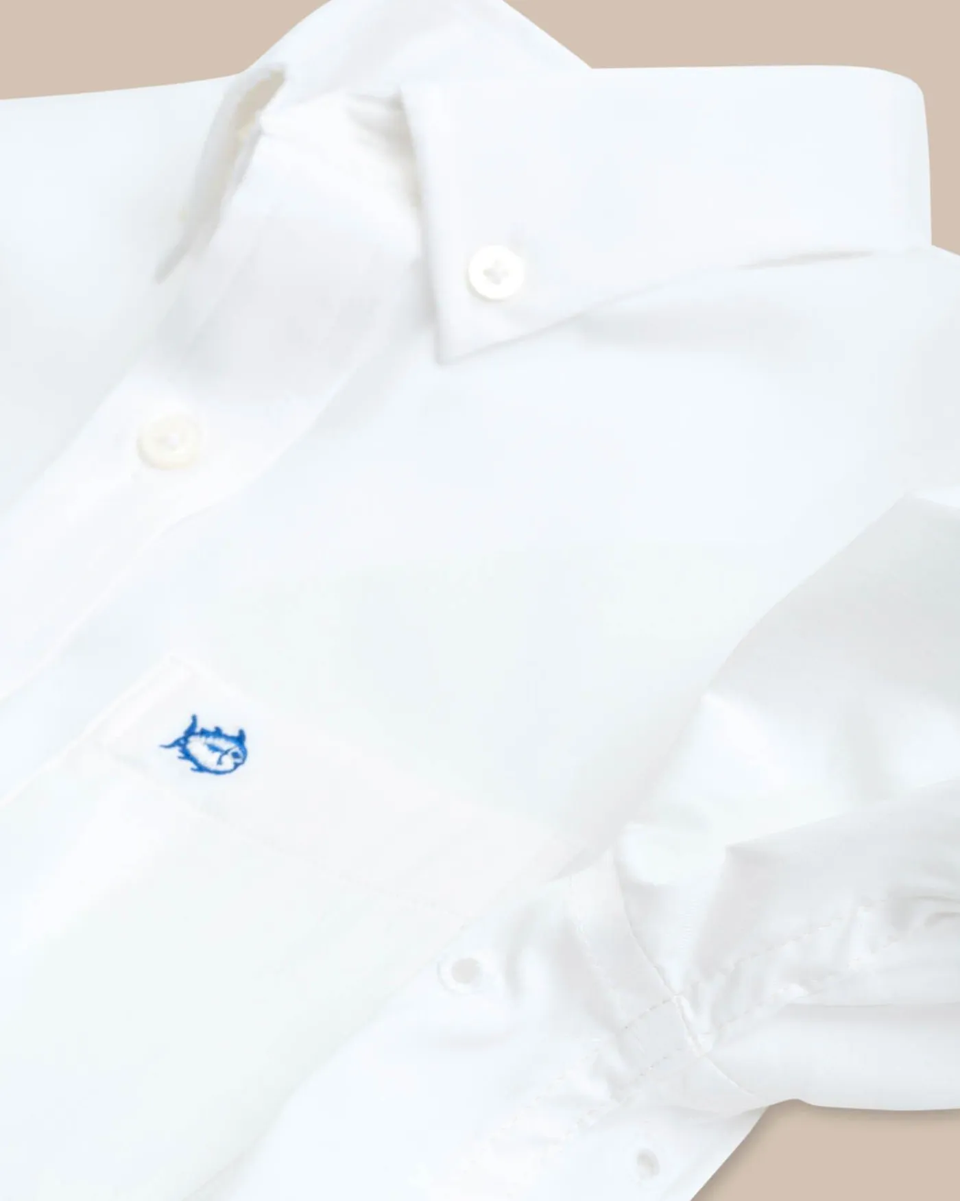 Hot Southern Tide Boys Solid Intercoastal Button Down Shirt Classic White