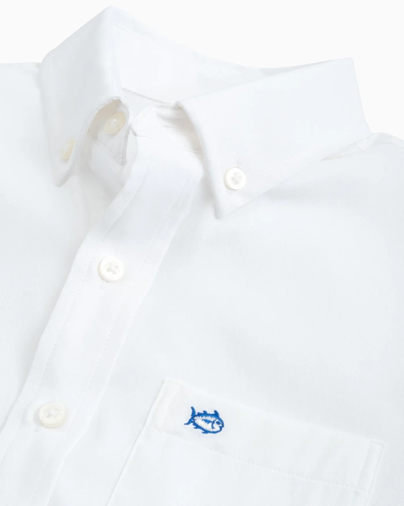 Hot Southern Tide Boys Solid Intercoastal Button Down Shirt Classic White