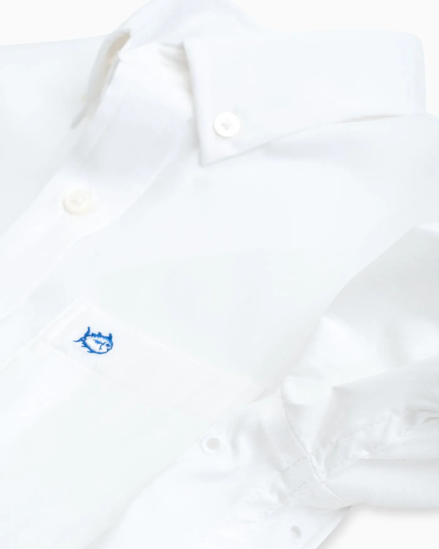 Hot Southern Tide Boys Solid Intercoastal Button Down Shirt Classic White
