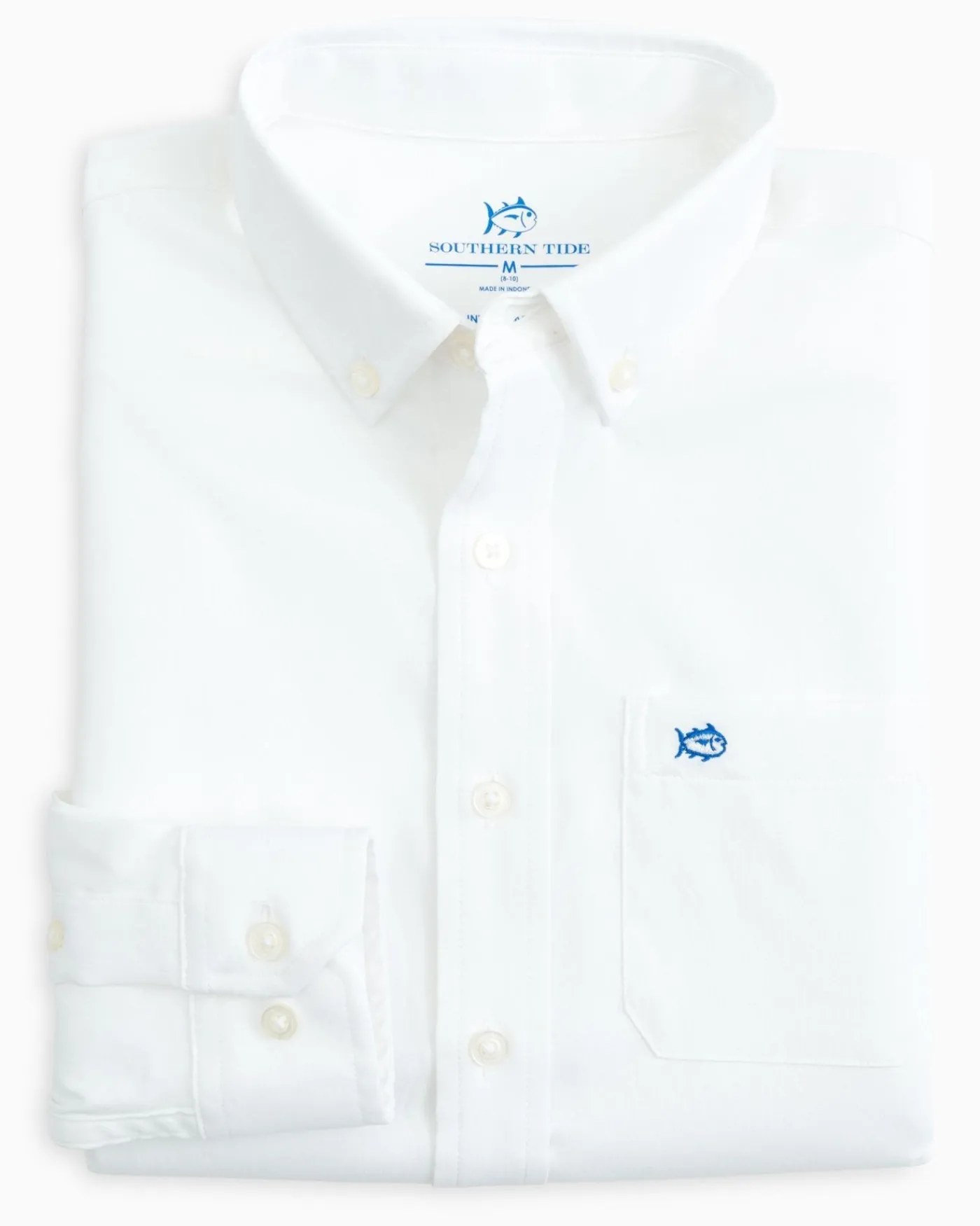 Hot Southern Tide Boys Solid Intercoastal Button Down Shirt Classic White