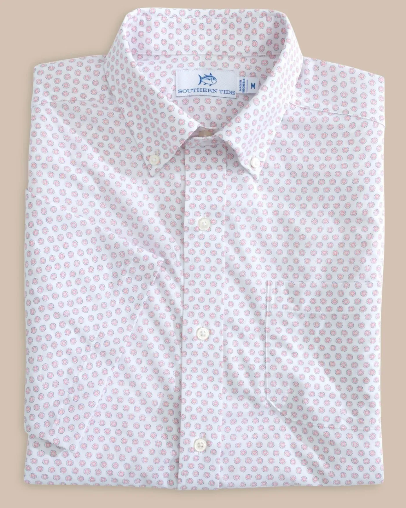 Best Sale Southern Tide Brrr° Intercoastal Floral To See Short Sleeve Sport Shirt