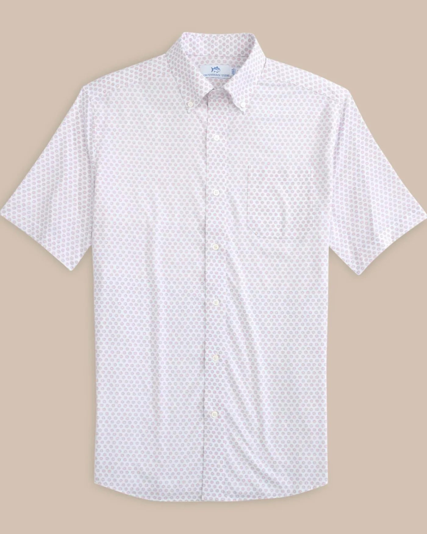 Best Sale Southern Tide Brrr° Intercoastal Floral To See Short Sleeve Sport Shirt