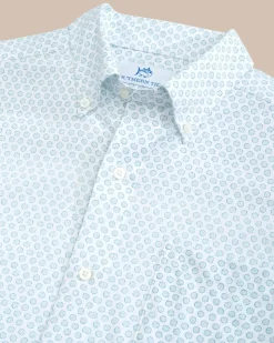 Best Sale Southern Tide Brrr° Intercoastal Floral To See Short Sleeve Sport Shirt