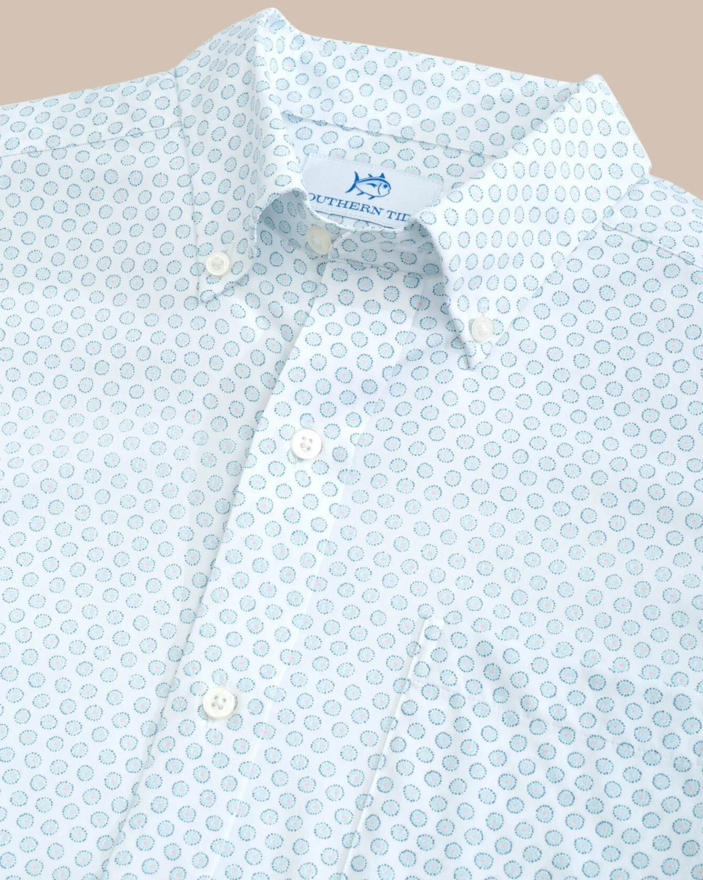 Best Sale Southern Tide Brrr° Intercoastal Floral To See Short Sleeve Sport Shirt