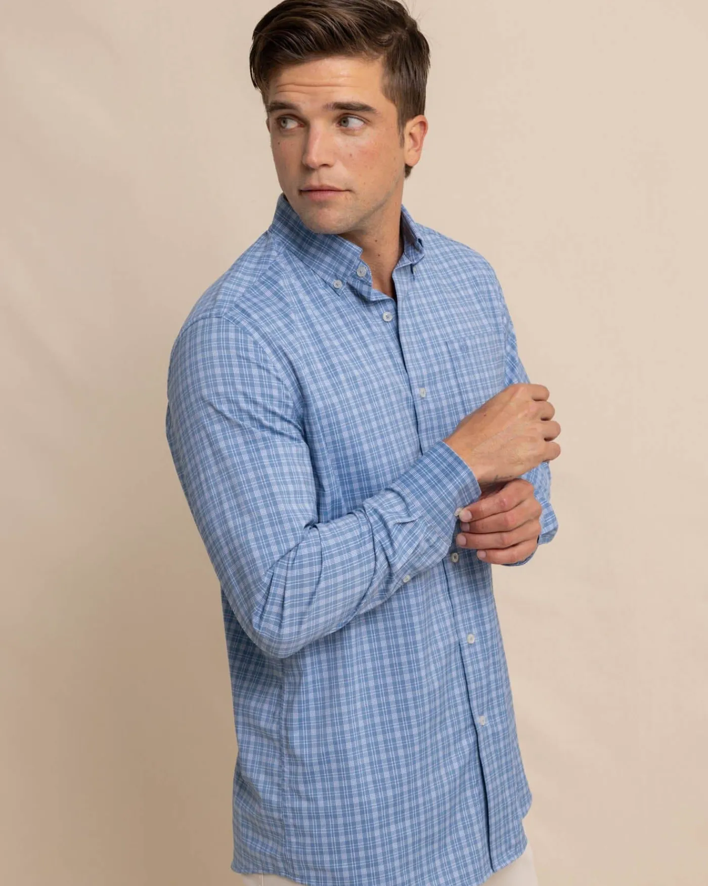 Hot Southern Tide Brrr° Intercoastal Pettigru Plaid Long Sleeve Sport Shirt