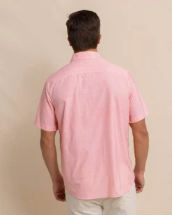 Shop Southern Tide Brrr° Intercoastal What The Shell Short Sleeve Sport Shirt Conch Shell