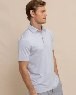 Best Southern Tide Brrr°-Eeze Baytop Stripe Performance Polo
