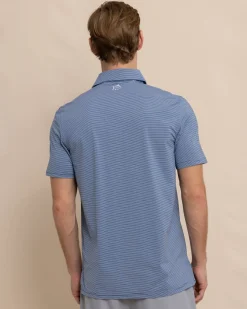 Best Southern Tide Brrr°-Eeze Baytop Stripe Performance Polo