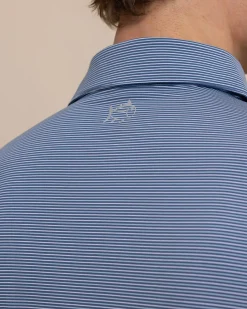 Best Southern Tide Brrr°-Eeze Baytop Stripe Performance Polo