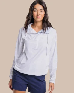 Outlet Southern Tide Calie Pop Placket Popover