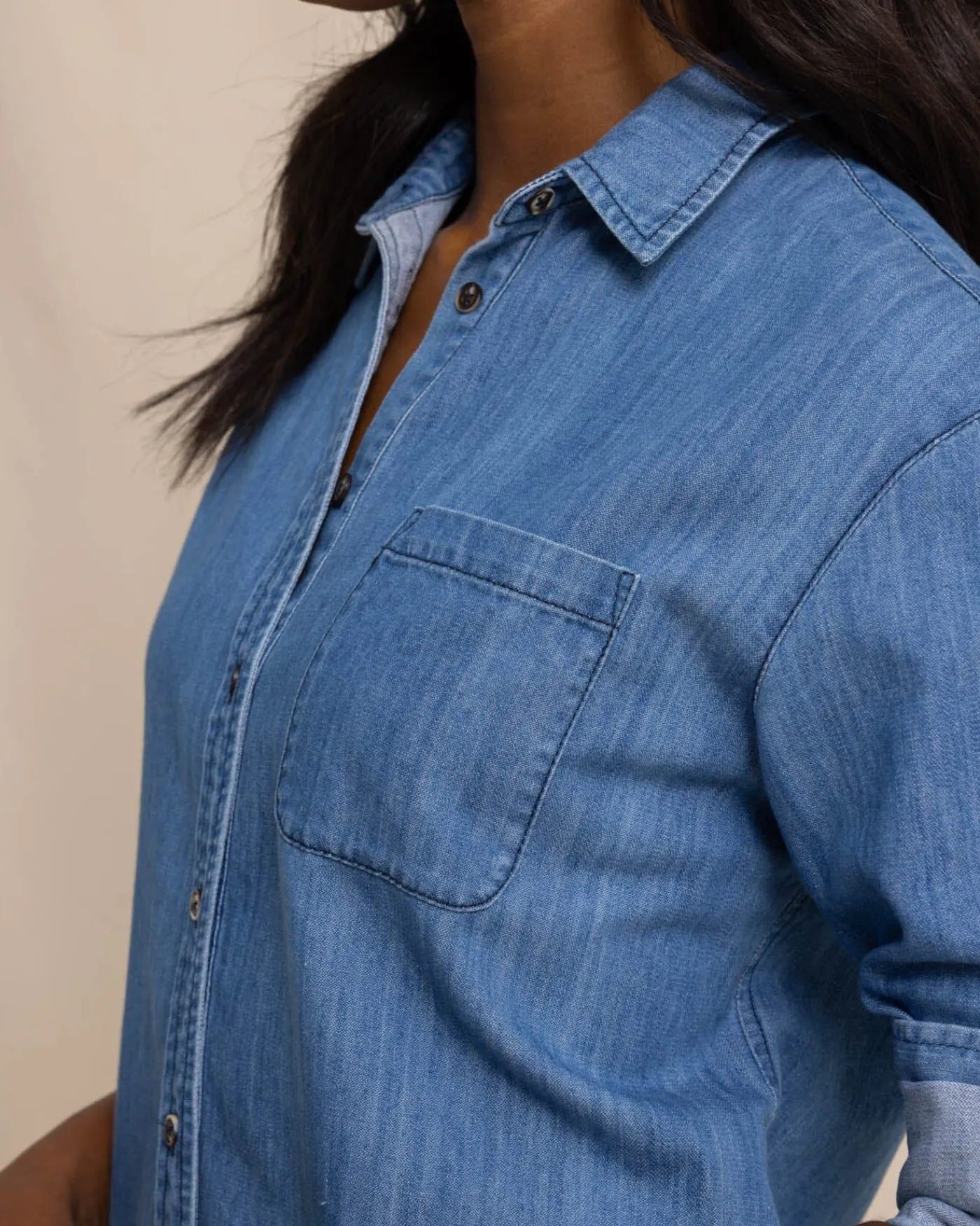 Clearance Southern Tide Cam Denim Dress Medium Wash Indigo