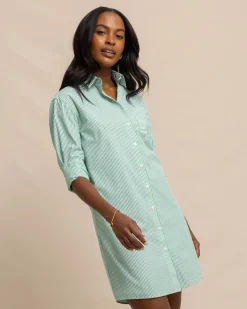 Discount Southern Tide Cam Stripe Poplin Dress