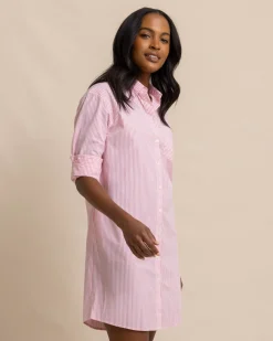 Discount Southern Tide Cam Stripe Poplin Dress