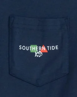 Shop Southern Tide Channel Marker Buoy Short Sleeve T-Shirt Navy