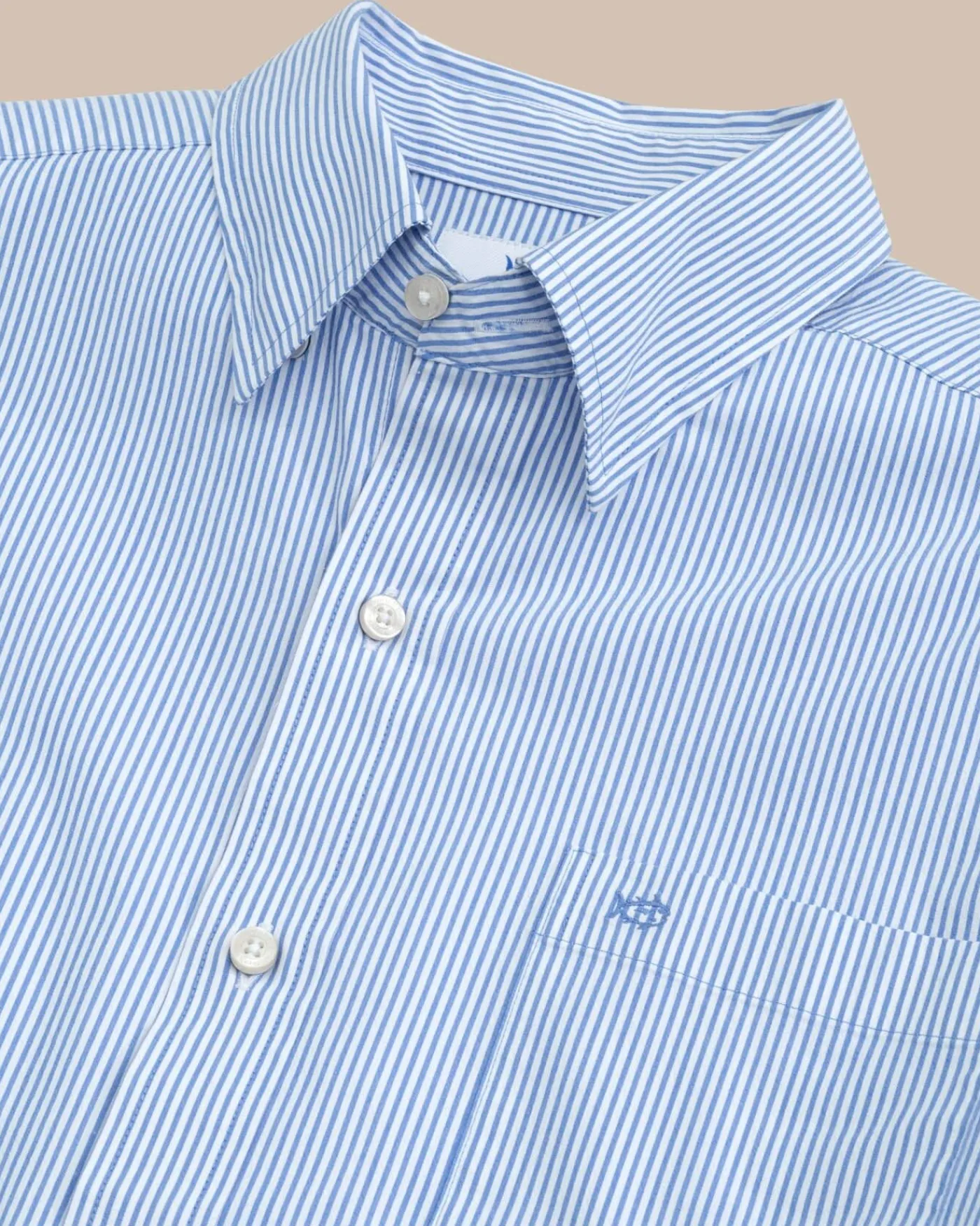 Flash Sale Southern Tide Charleston Granby Stripe Long Sleeve Sport Shirt Cobalt Blue