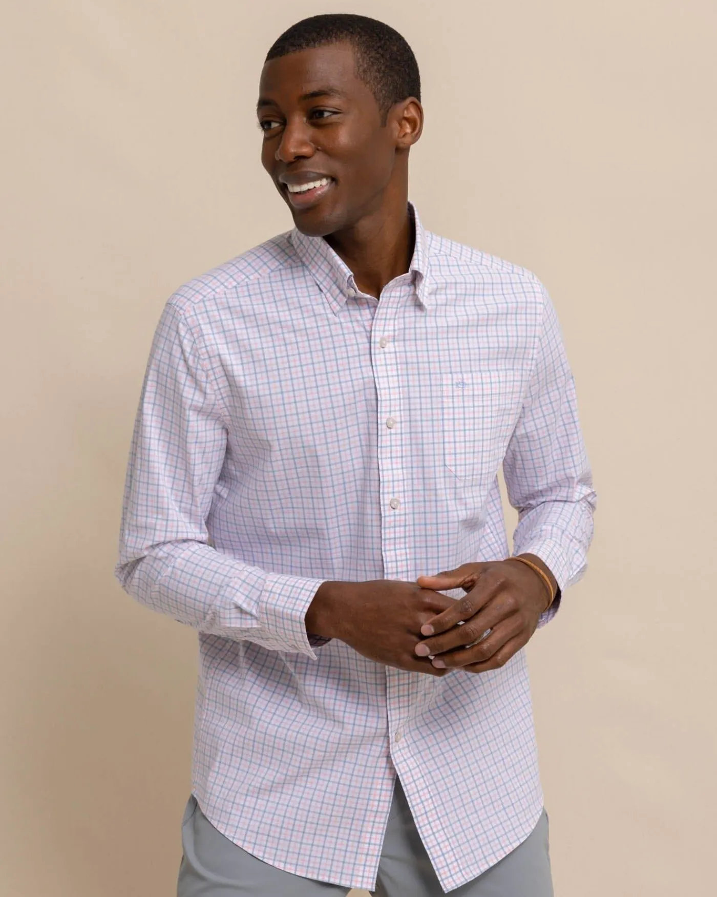 Online Southern Tide Charleston Larkin Check Long Sleeve Sport Shirt
