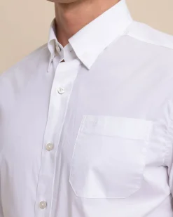 Online Southern Tide Charleston Overbrook Solid Long Sleeve Sport Shirt Classic White