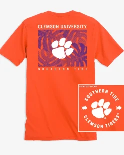 Shop Southern Tide Clemson Tigers Halftone Monstera T-Shirt