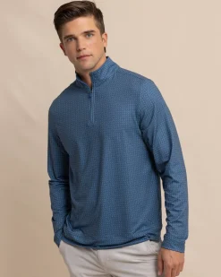 Cheap Southern Tide Clubbin' It Print Cruiser Quarter Zip