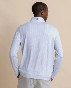 Cheap Southern Tide Clubbin' It Print Cruiser Quarter Zip